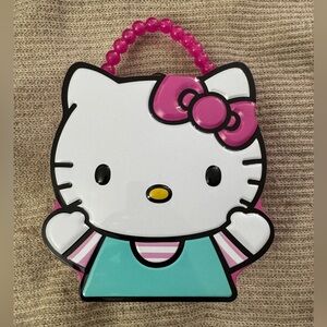 Sanrio Hello Kitty Pink and Teal Tin Purse